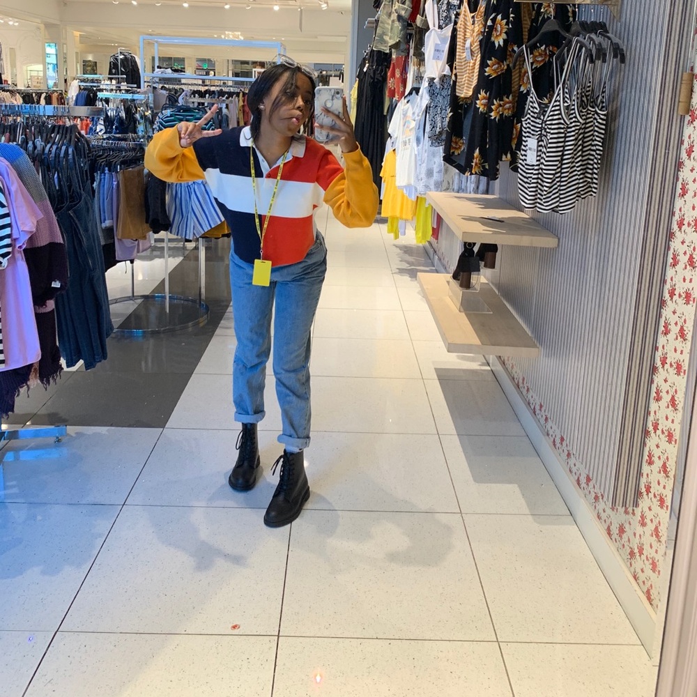 FOREVER 21 COLOR BLOCK LONG SLEEVE - Picture 6 of 7